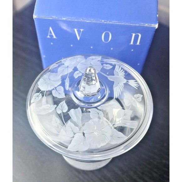 Vintage Avon Crystal Covered Candy Dish - Picture 2 of 4